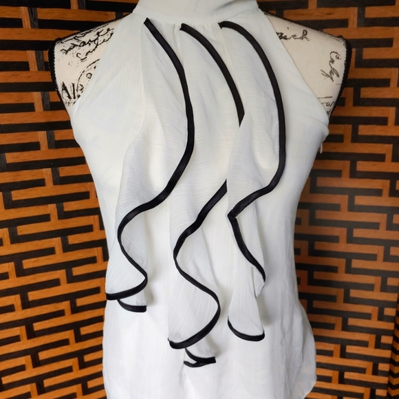 BCX Sleeveless Semi-Sheer  Bodycon Halter Blouse/Top Sz: S - Picture 2 of 9